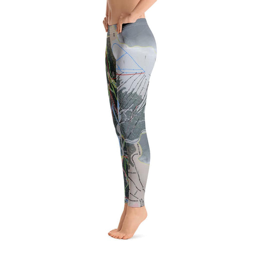 Banff Sunshine, Alberta Ski Trail Map Women's Base Layer Bottom - Powderaddicts