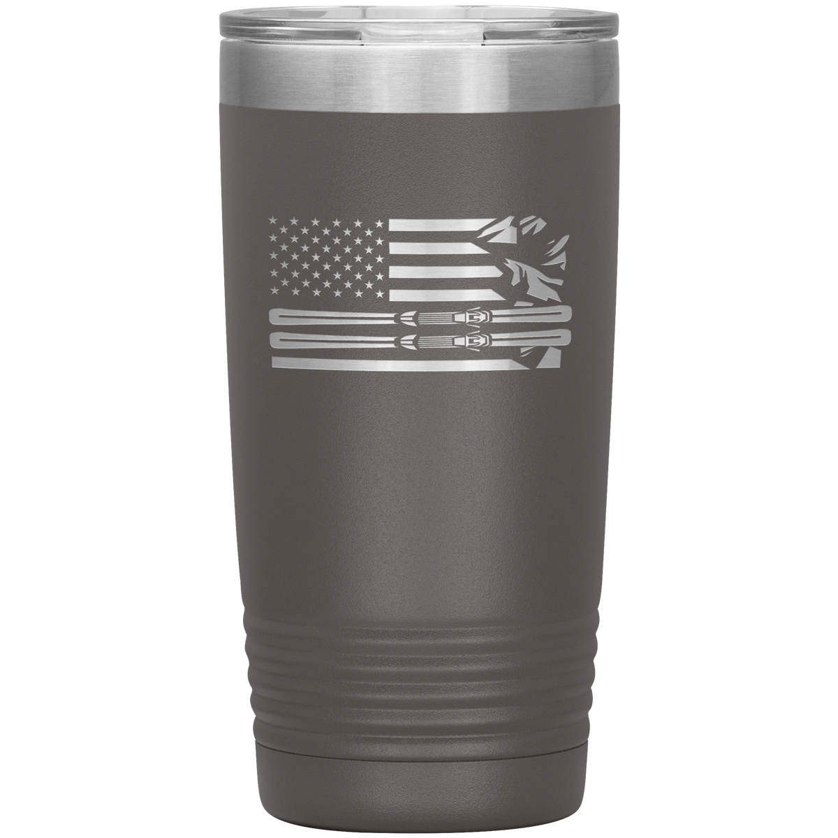 USA Ski Flag 20oz Tumbler - Powderaddicts