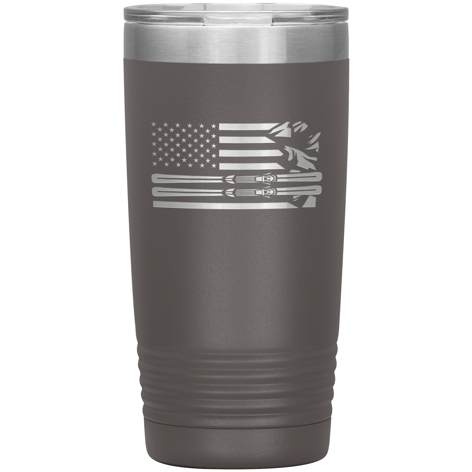 USA Ski Flag 20oz Tumbler - Powderaddicts