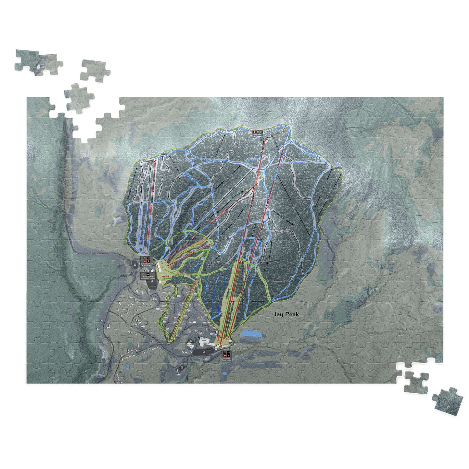 Jay Peak, Vermont Ski Trail Map Puzzle - Powderaddicts