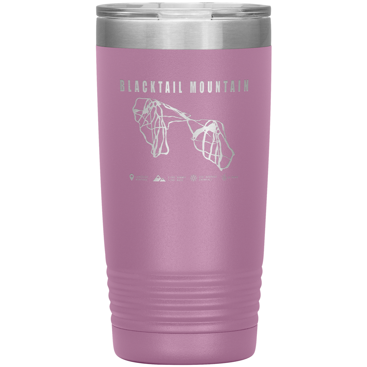 Blacktail Mountain Montana Ski Trail Map 20oz Tumbler - Powderaddicts