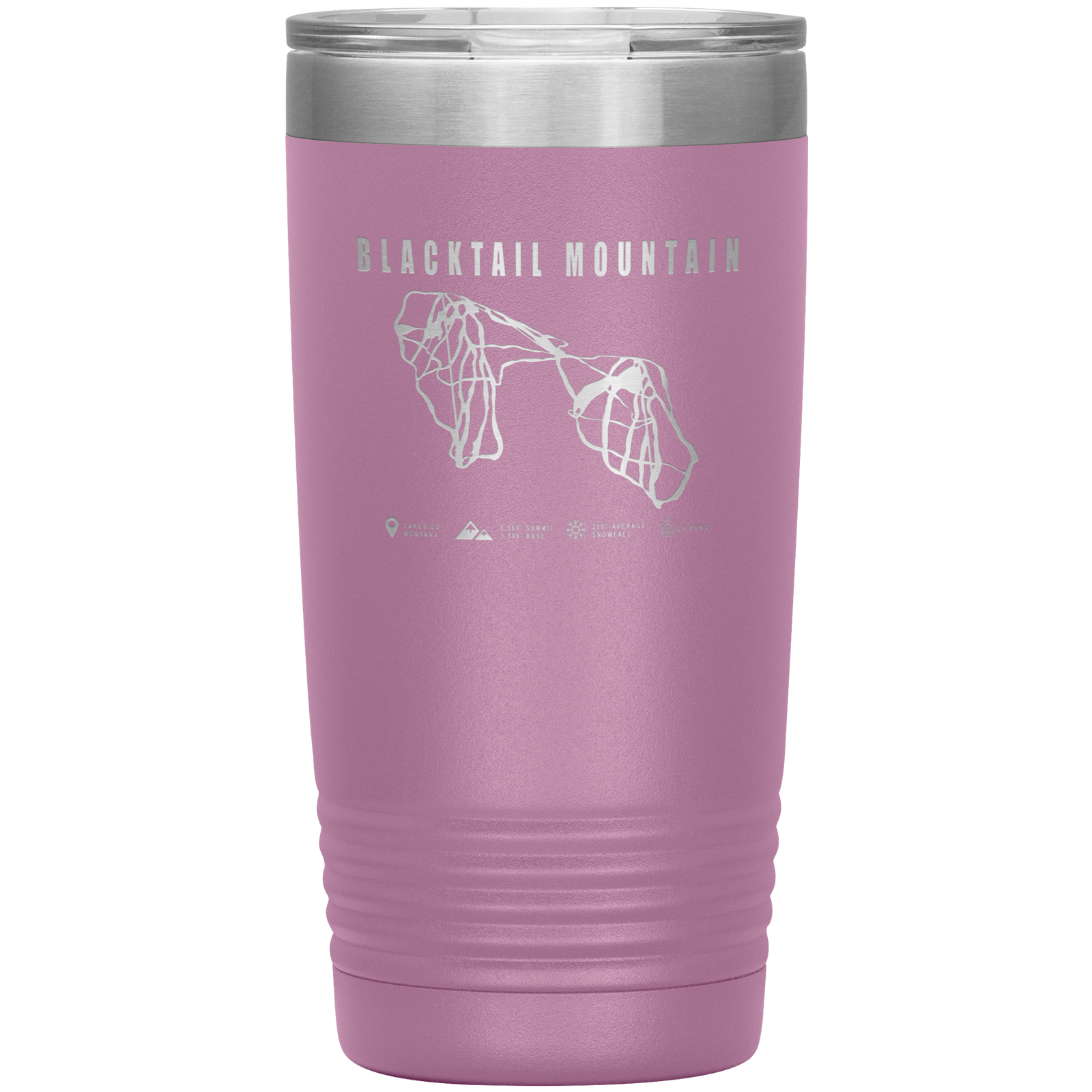 Blacktail Mountain Montana Ski Trail Map 20oz Tumbler - Powderaddicts