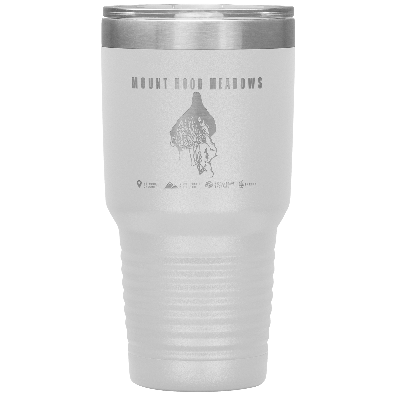 Mount Hood Meadows, Oregon Ski Trail Map 30oz Tumbler - Powderaddicts