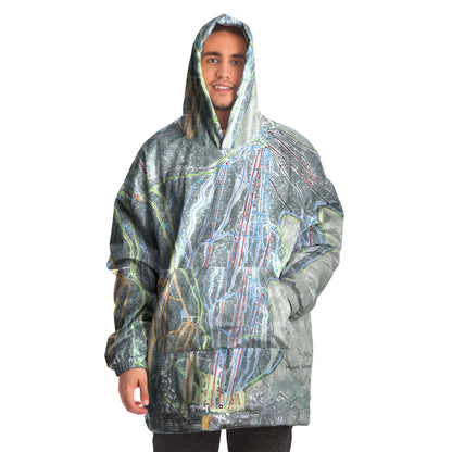 Mount Snow, Vermont Ski Trail Map - Snug Hoodie - Powderaddicts