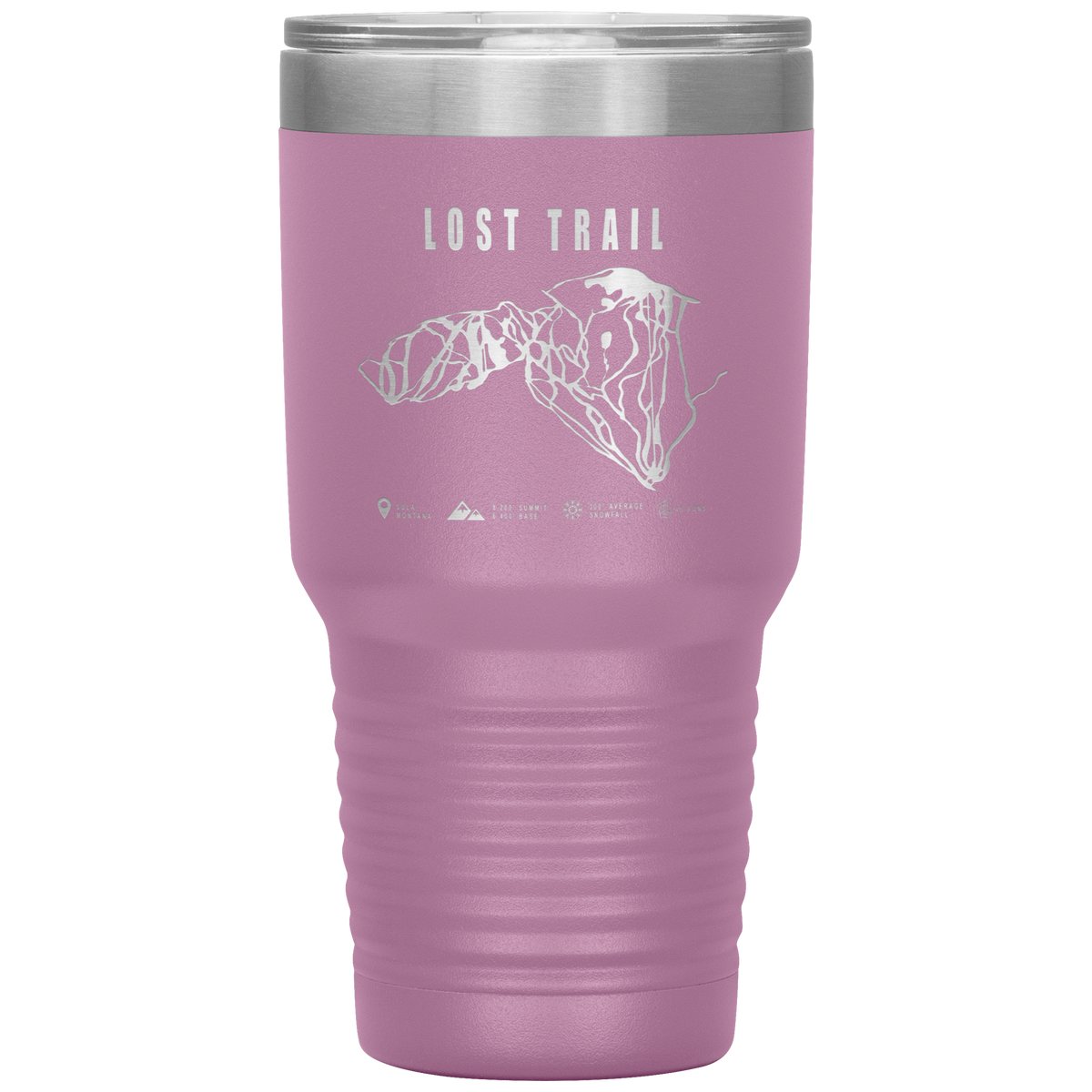 Lost Trail Montana Ski Trail Map 30oz Tumbler - Powderaddicts