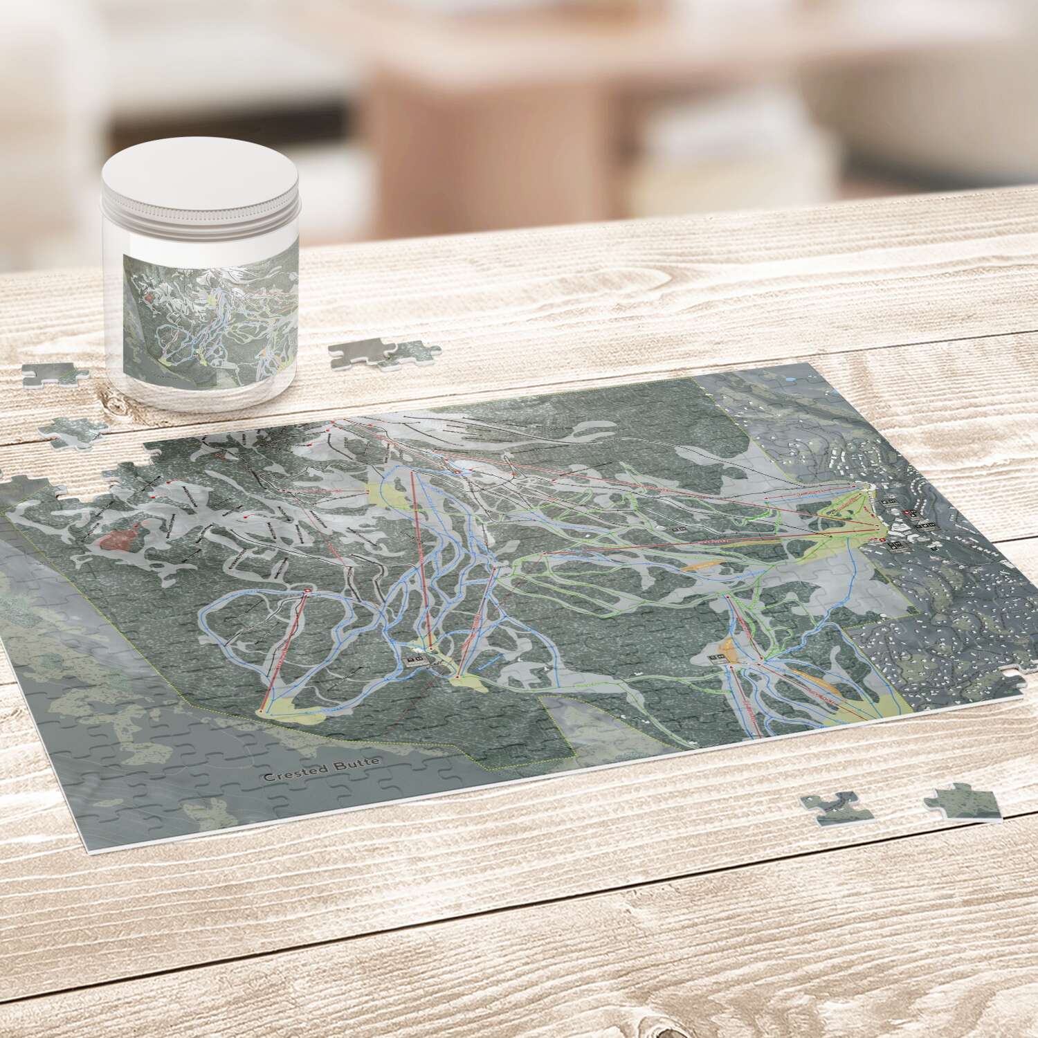 Crested Butte, Colorado Ski Trail Map Puzzles - Powderaddicts