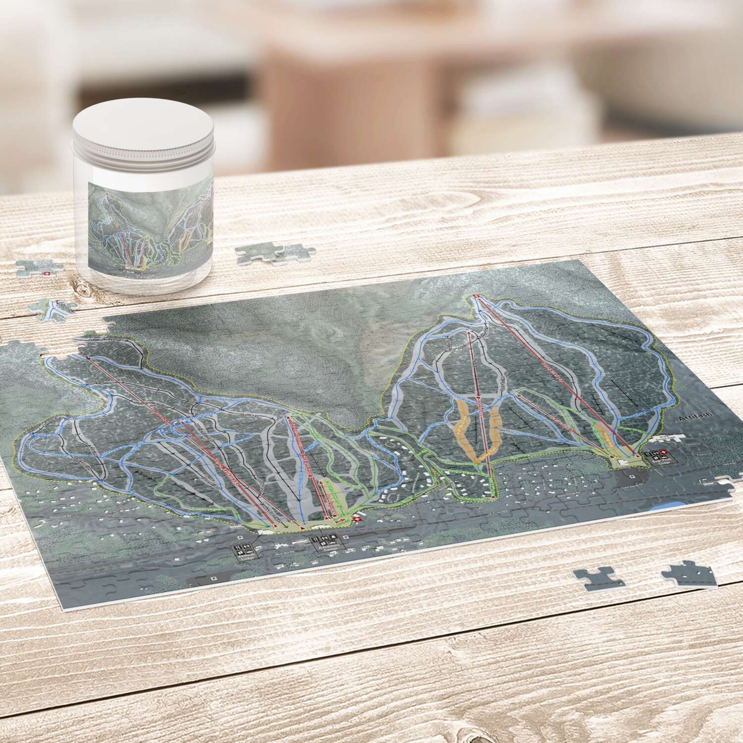 Attitash Mountain New Hampshire Ski Trail Map Puzzles - Powderaddicts
