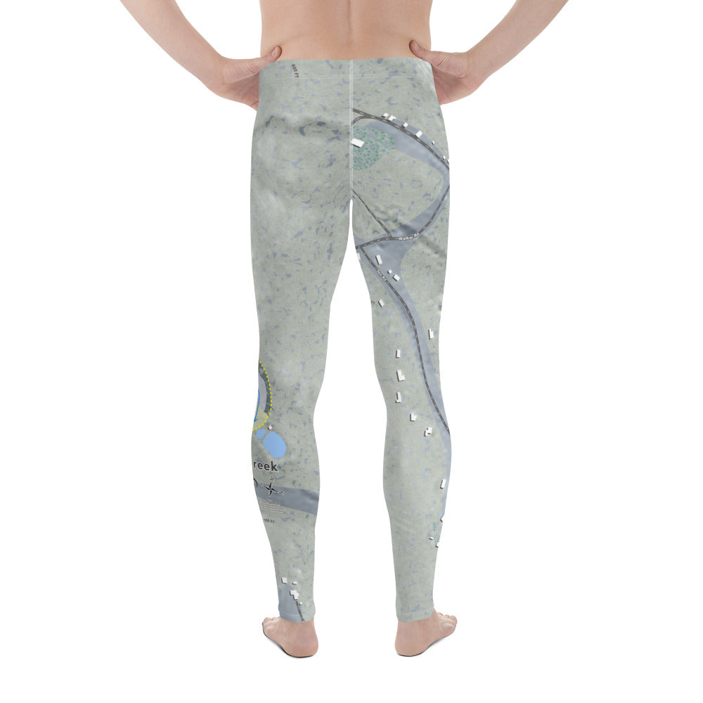 Bear Creek, Pennsylvania Ski Trail Map Men&#39;s Base Layer Bottom - Powderaddicts