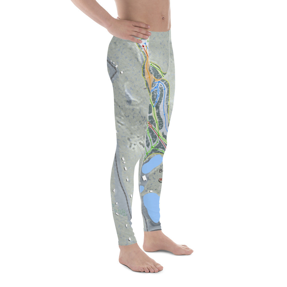 Bear Creek, Pennsylvania Ski Trail Map Men&#39;s Base Layer Bottom - Powderaddicts