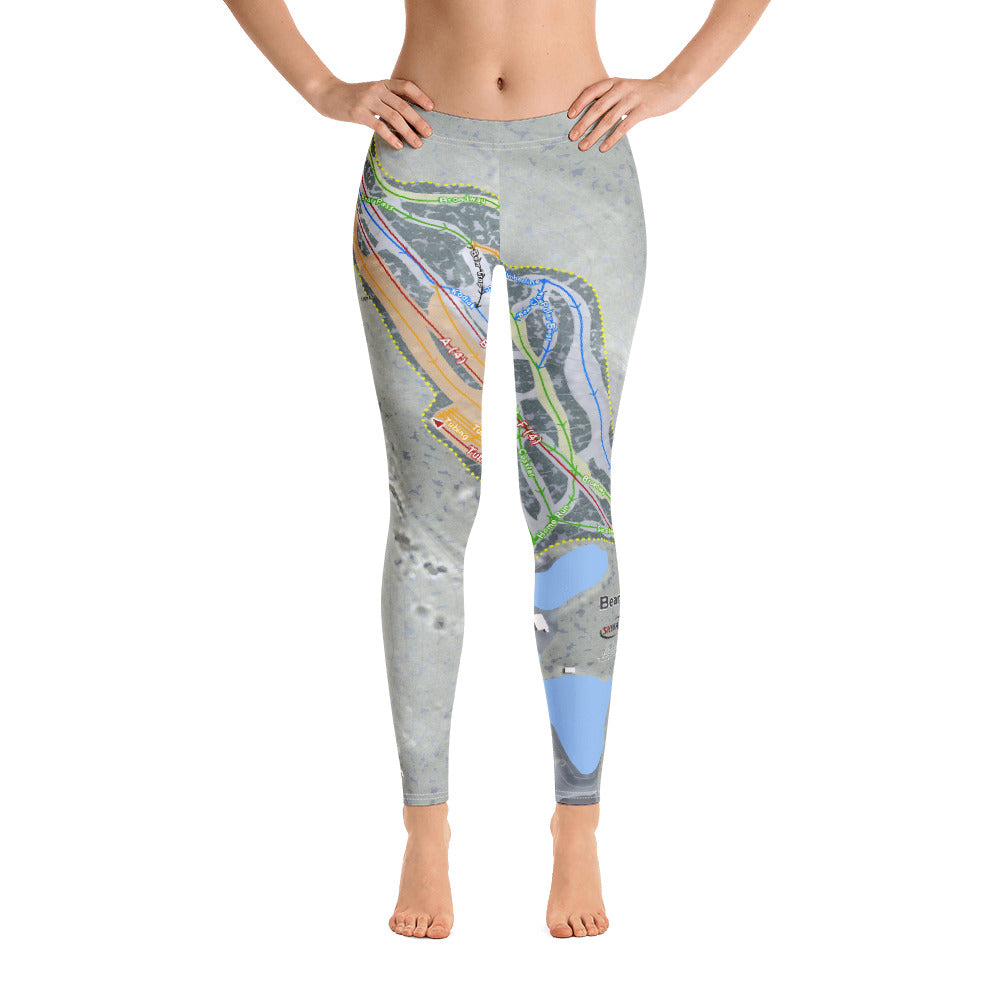 Bear Creek, Pennsylvania Ski Trail Map Women's Base Layer Bottom - Powderaddicts