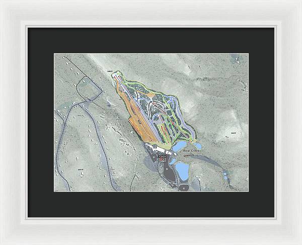 Bear Creek Ski Trail Map - Framed Print - Powderaddicts
