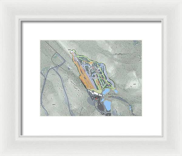 Bear Creek Ski Trail Map - Framed Print - Powderaddicts