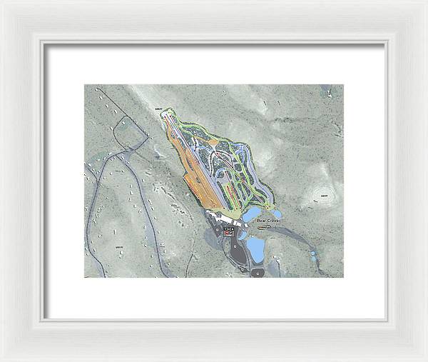 Bear Creek Ski Trail Map - Framed Print - Powderaddicts