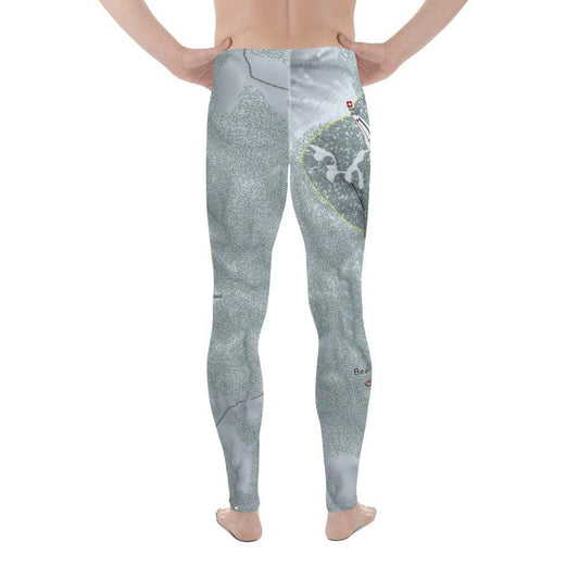 Bear Mountain, California Ski Trail Map Men's Base Layer Bottom - Powderaddicts