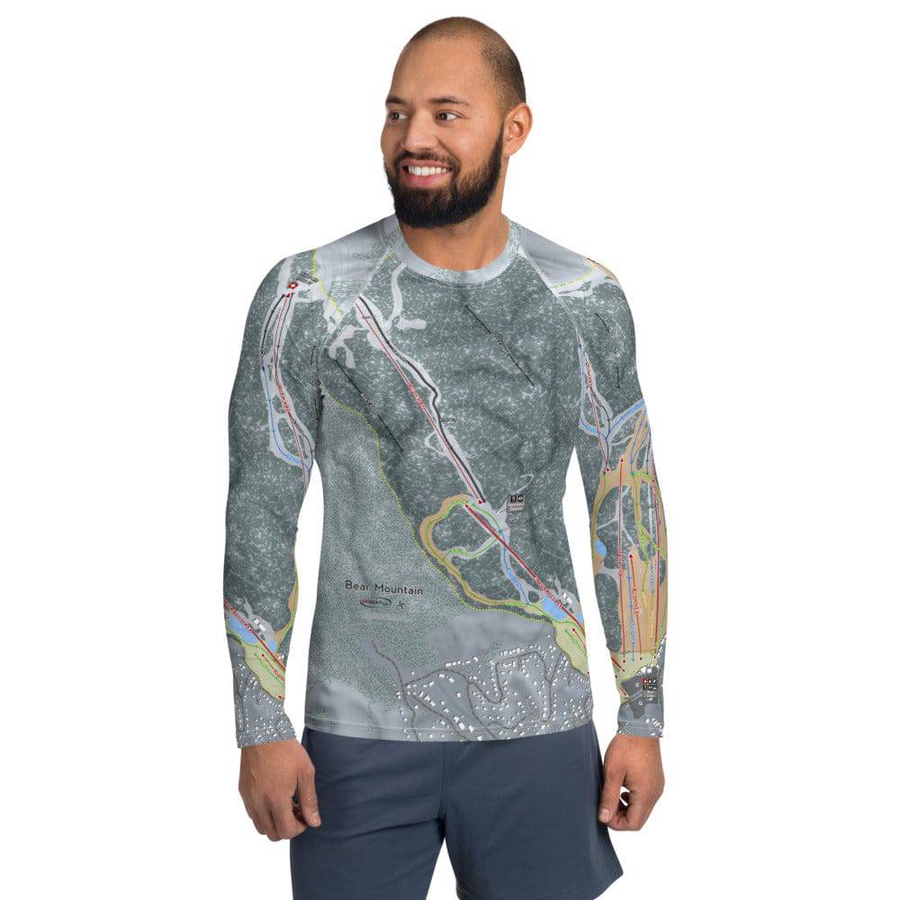 Bear Mountain, California Ski Trail Map Men's Base Layer Top