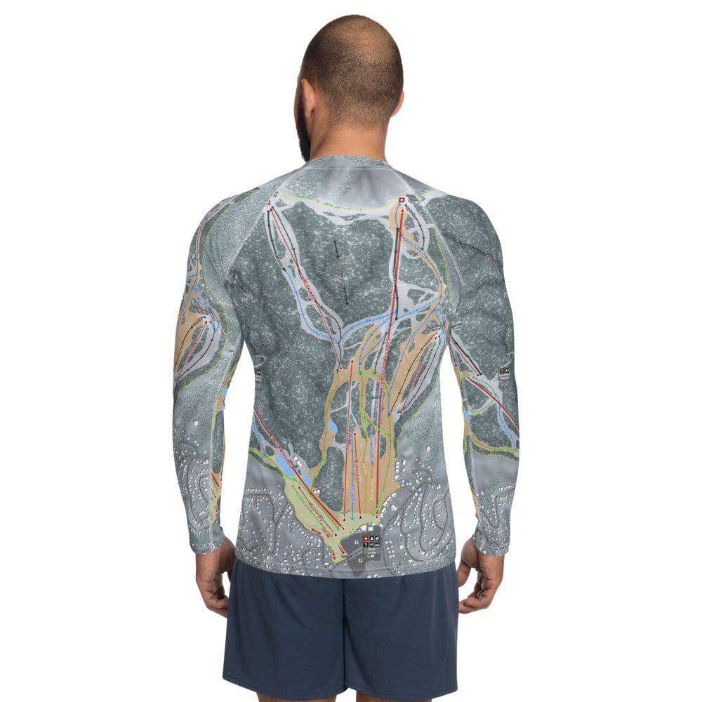 Bear Mountain, California Ski Trail Map Men's Base Layer Top - Powderaddicts