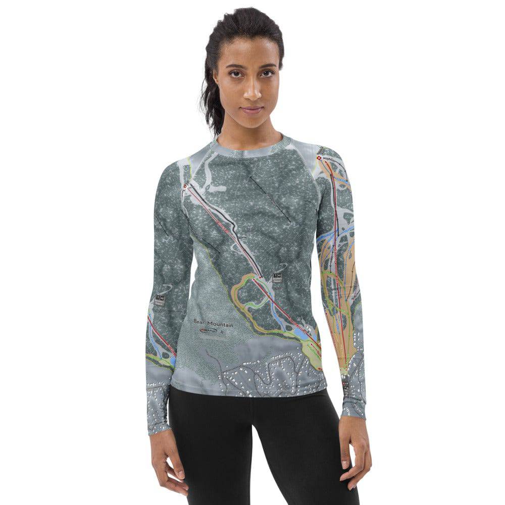 Bear Mountain, California Ski Trail Map Women's Base Layer Top