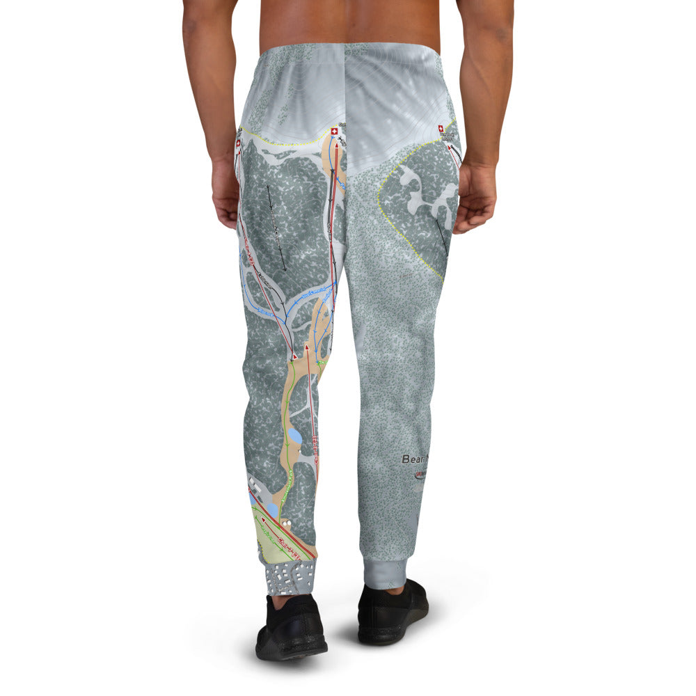 Bear Mountain & Snow Summit, California Ski Trail Map Men's Mid-Layer - Powderaddicts