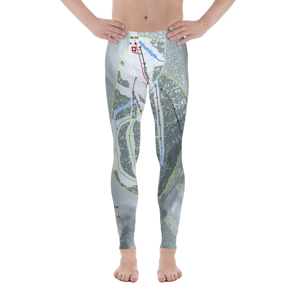 Bear Paw, Montana Ski Trail Map Men's Base Layer Bottom