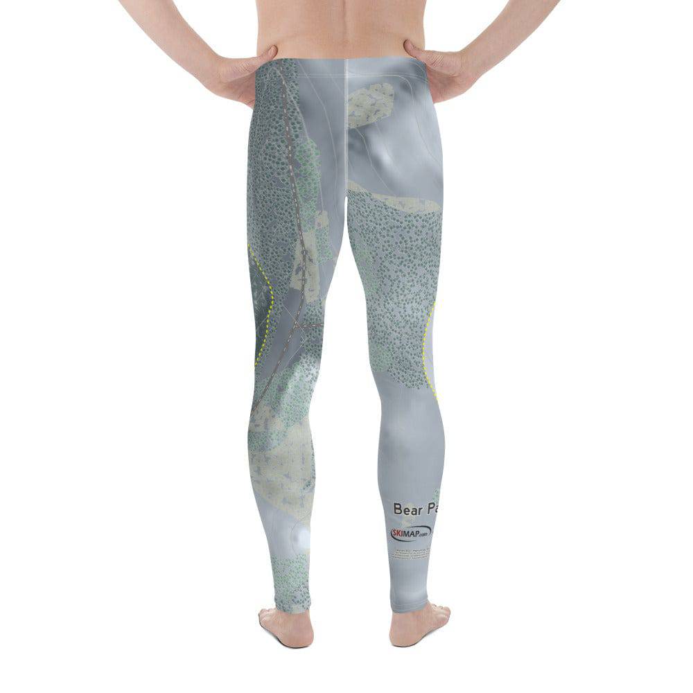 Bear Paw, Montana Ski Trail Map Men's Base Layer Bottom - Powderaddicts