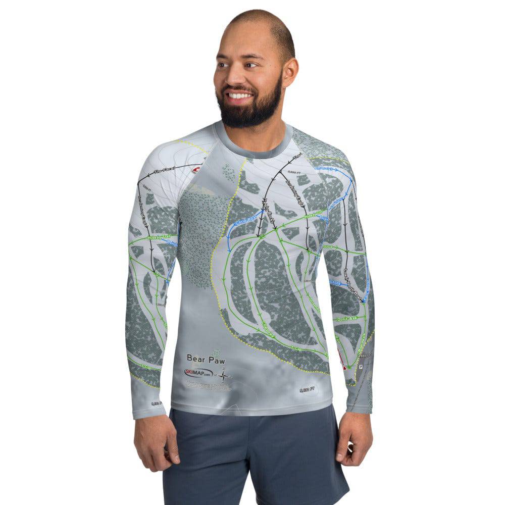 Bear Paw, Montana Ski Trail Map Men's Base Layer Top