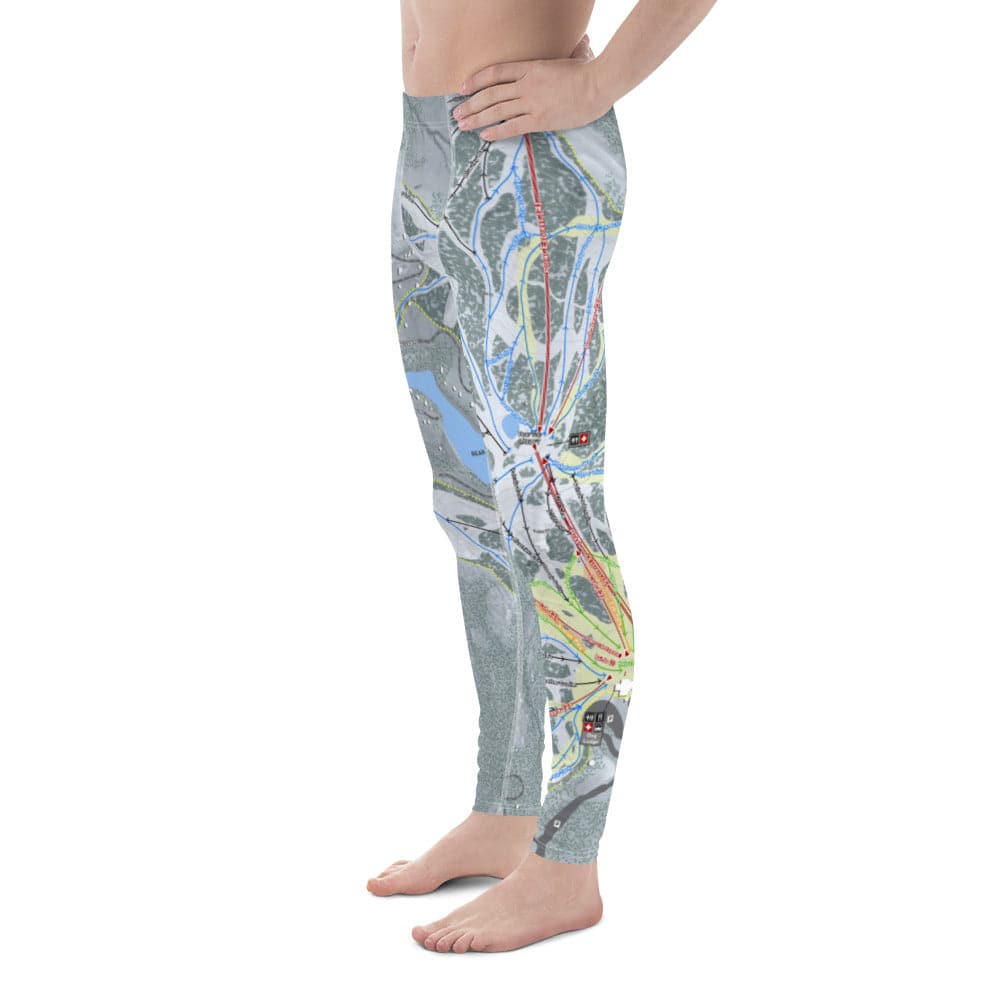 Bear Valley Mountain, California Ski Trail Map Men's Base Layer Bottom - Powderaddicts
