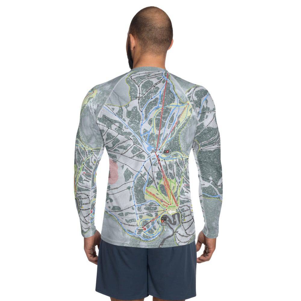 Bear Valley Mountain, California Ski Trail Map Men's Base Layer Top - Powderaddicts