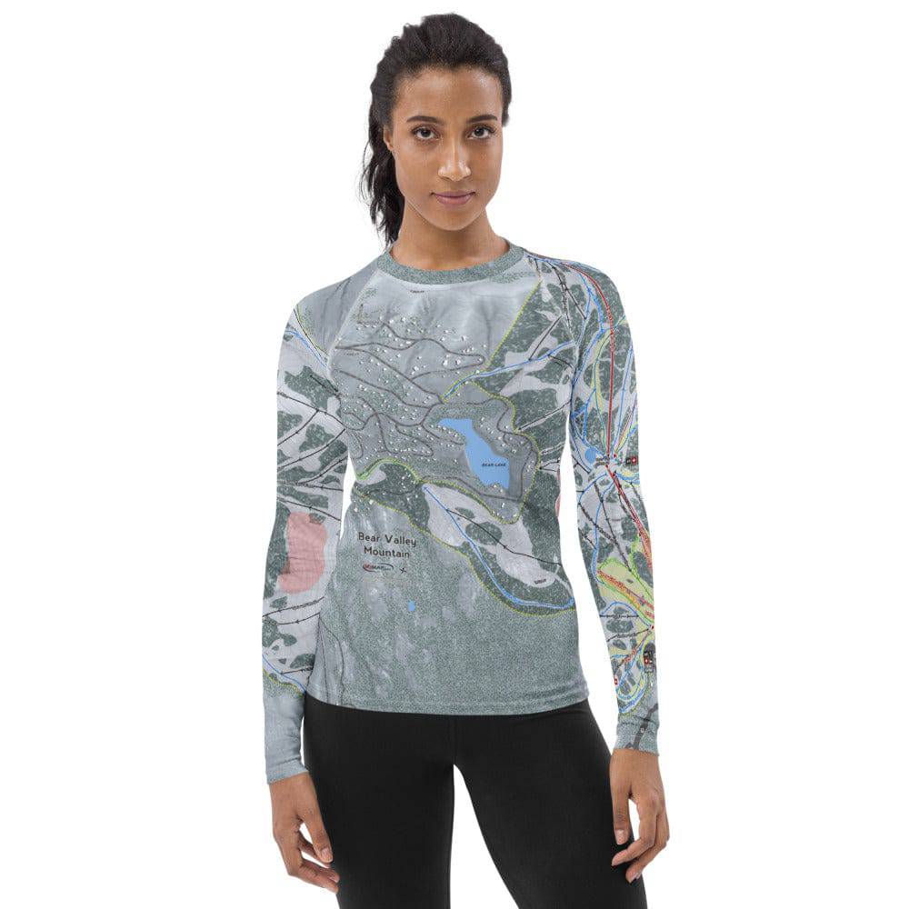 Bear Valley Mountain, California Ski Trail Map Women's Base Layers
