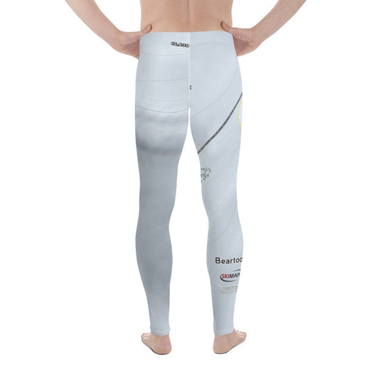Beartooth Basin, Wyoming Ski Trail Map Men's Base Layer Bottom - Powderaddicts