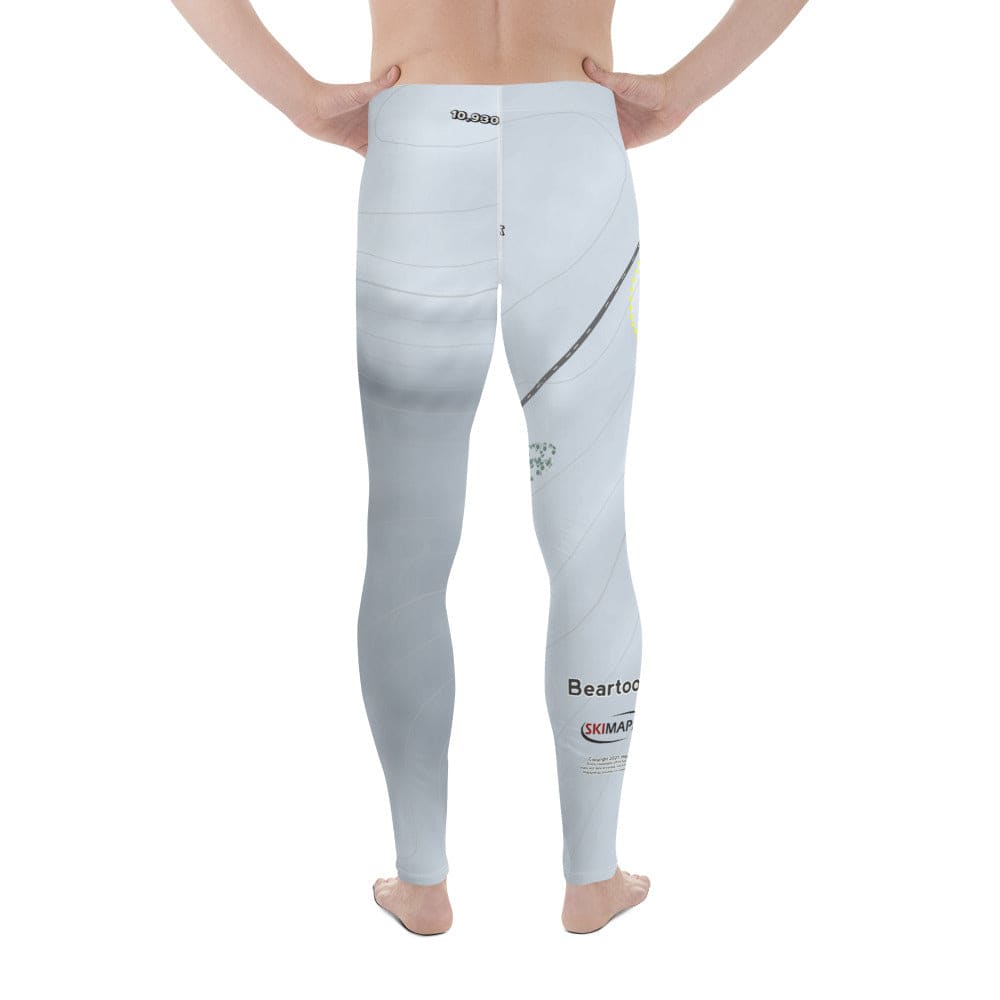 Beartooth Basin, Wyoming Ski Trail Map Men's Base Layer Bottom - Powderaddicts