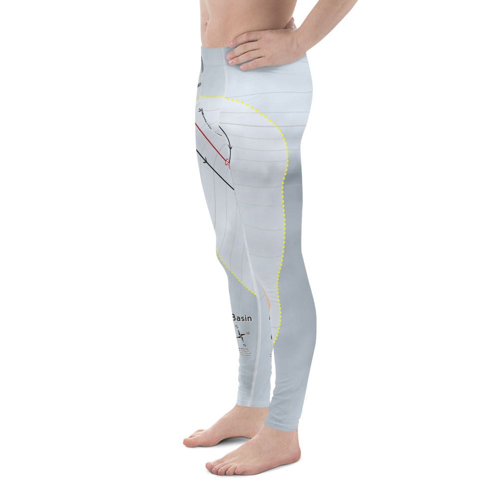 Beartooth Basin, Wyoming Ski Trail Map Men's Base Layer Bottom - Powderaddicts