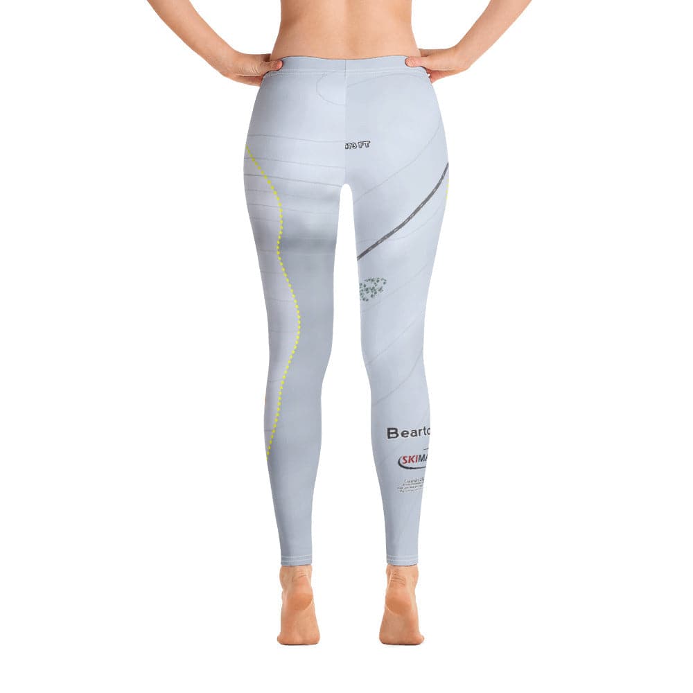 Beartooth Basin, Wyoming Ski Trail Map Women&#39;s Base Layer Bottom - Powderaddicts