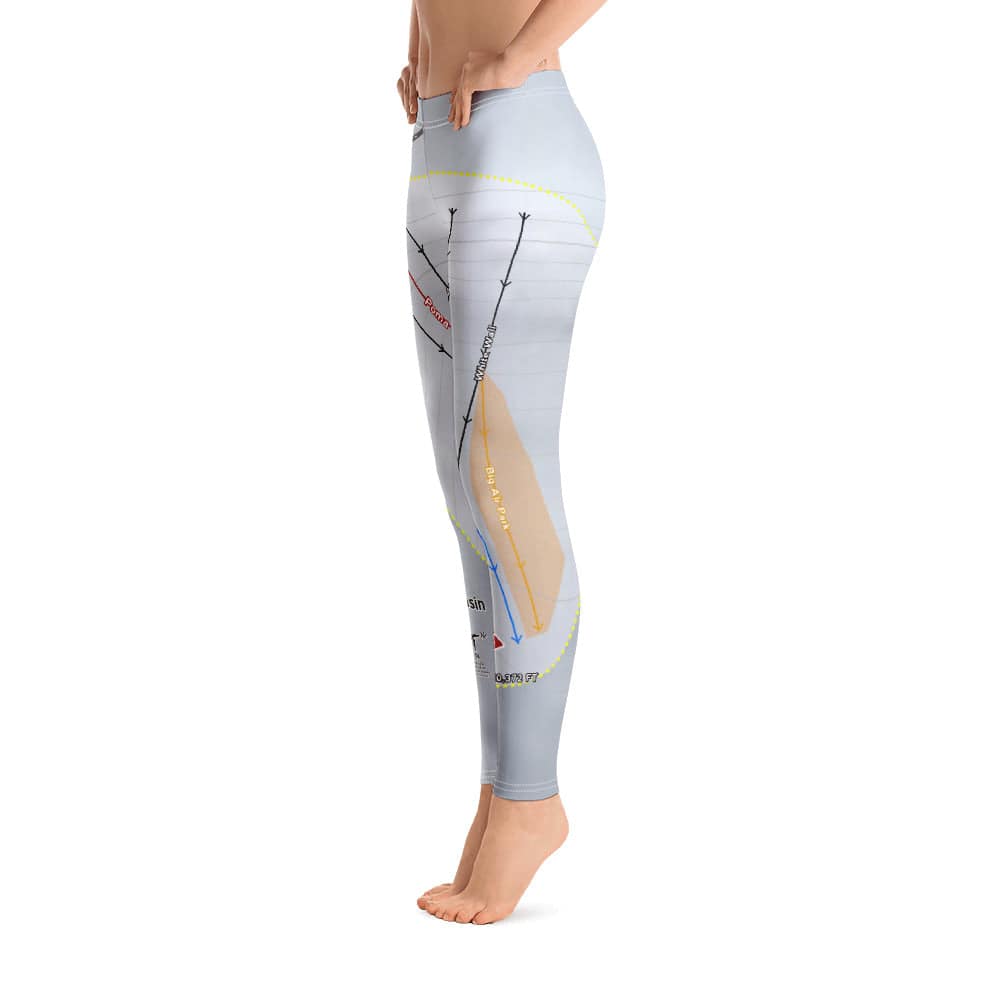 Beartooth Basin, Wyoming Ski Trail Map Women's Base Layer Bottom - Powderaddicts