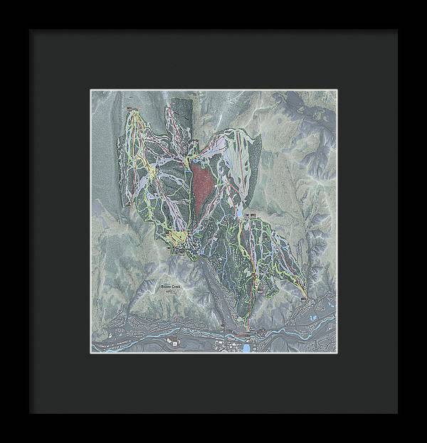 Beaver Creek Ski Trail Map - Framed Print - Powderaddicts