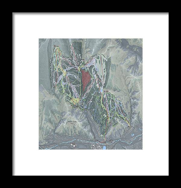 Beaver Creek Ski Trail Map - Framed Print - Powderaddicts
