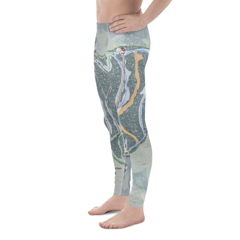 Beaver Mountain, Utah Ski Trail Map Men's Base Layer Bottom - Powderaddicts