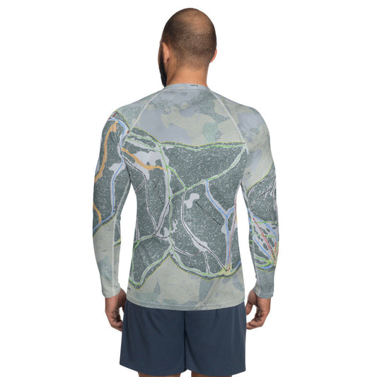 Beaver Mountain, Utah Ski Trail Map Men's Base Layer Top - Powderaddicts