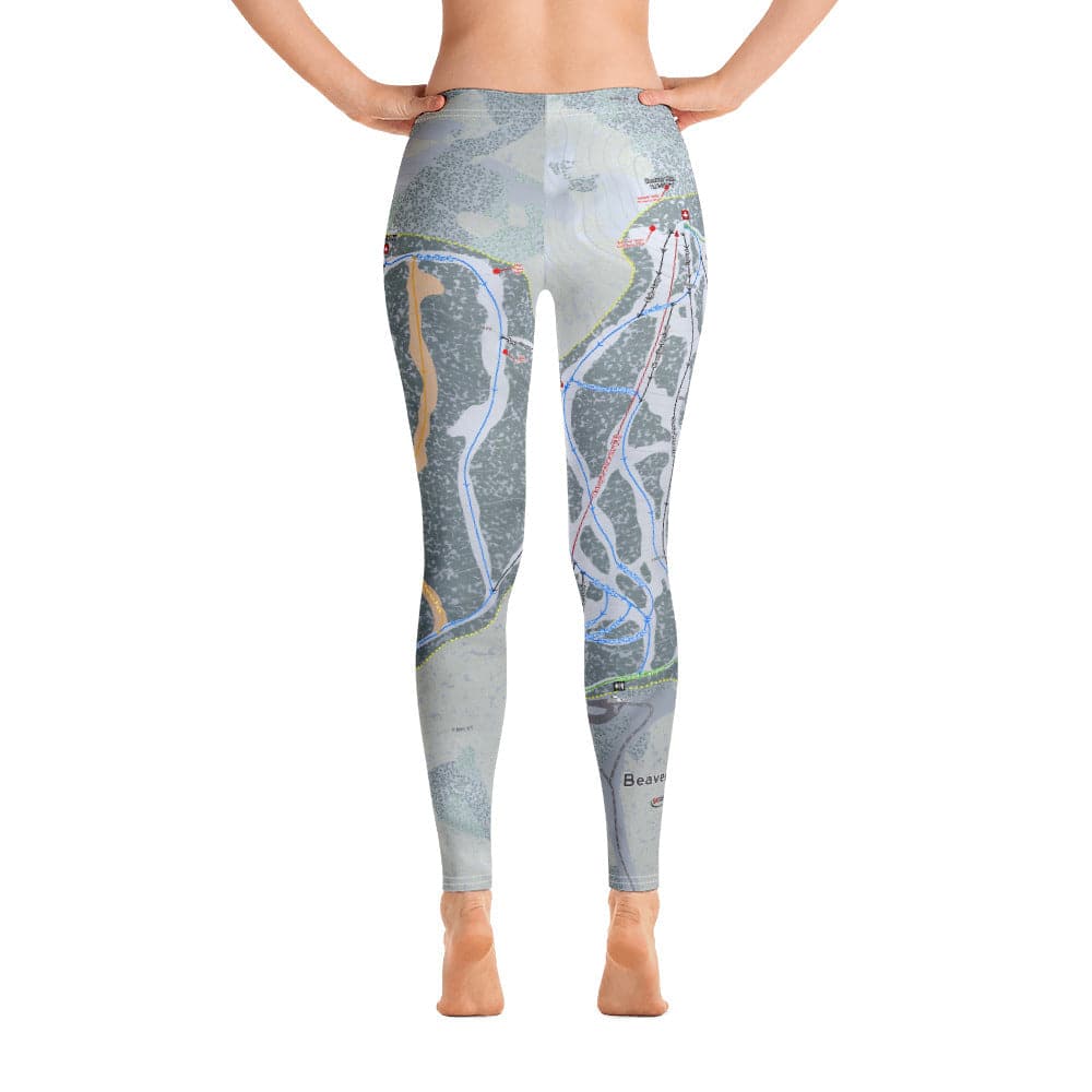 Beaver Mountain, Utah Ski Trail Map Women's Base Layer Bottom - Powderaddicts