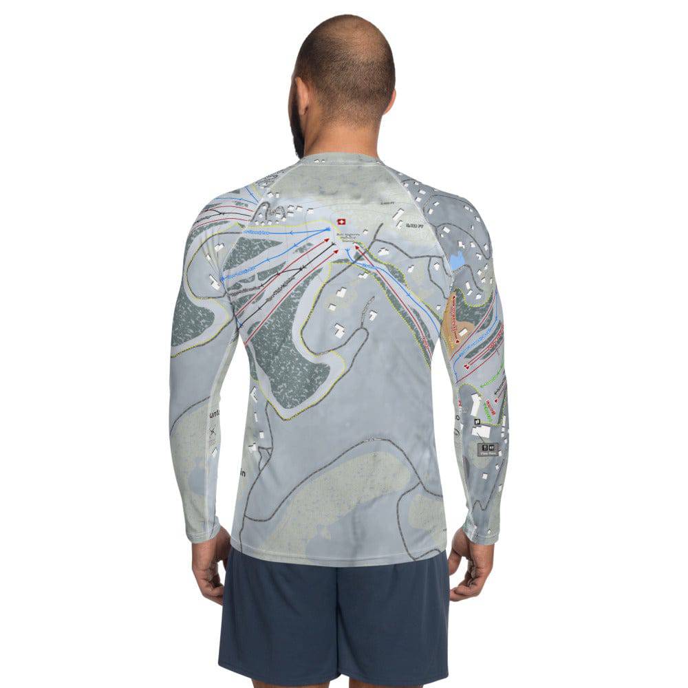 Beech Mountain, North Carolina Ski Trail Map Men's Base Layer Top - Powderaddicts