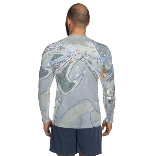 Beech Mountain, North Carolina Ski Trail Map Men's Base Layer Top - Powderaddicts