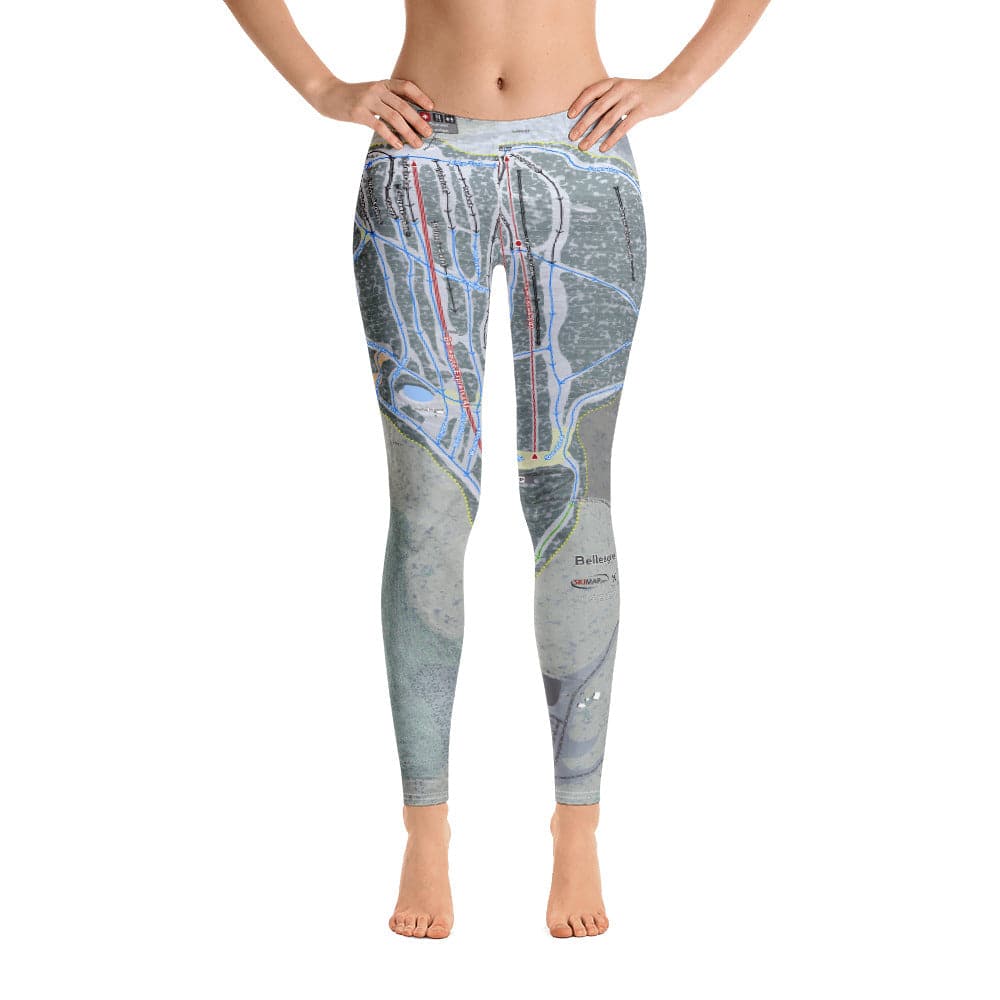 Belleayre Resort, New York Ski Trail Map Women's Base Layer Bottom - Powderaddicts