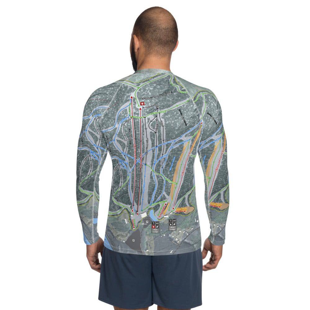Berkshire East, Massachusetts Ski Trail Map Men's Base Layer Top - Powderaddicts
