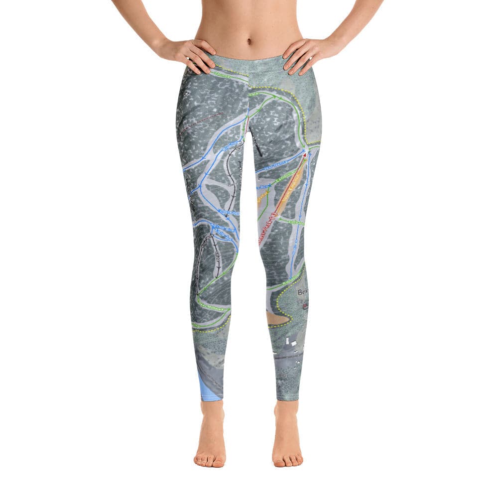 Berkshire East, Massachusetts Ski Trail Map Women's Base Layer Bottom - Powderaddicts