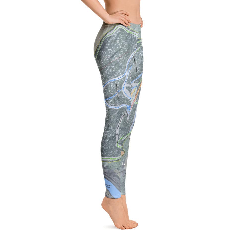 Berkshire East, Massachusetts Ski Trail Map Women's Base Layer Bottom - Powderaddicts
