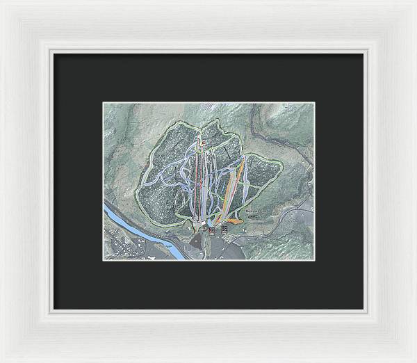 Berkshire East Ski Trail Map - Framed Print - Powderaddicts