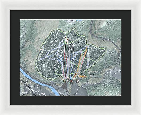 Berkshire East Ski Trail Map - Framed Print - Powderaddicts