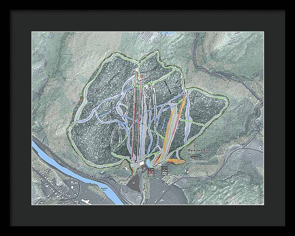 Berkshire East Ski Trail Map - Framed Print - Powderaddicts