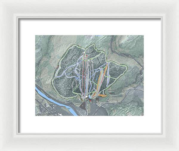 Berkshire East Ski Trail Map - Framed Print - Powderaddicts