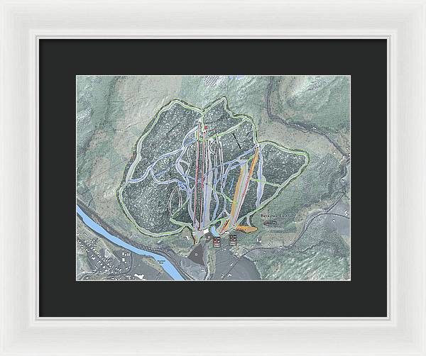 Berkshire East Ski Trail Map - Framed Print - Powderaddicts