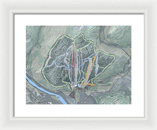Berkshire East Ski Trail Map - Framed Print - Powderaddicts